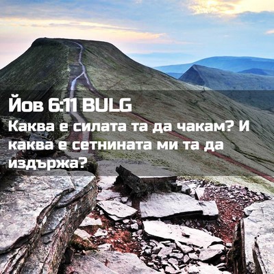 Picture 02 - Йов 6:11 BULG - Каква е силата та да чакам? - Bible Verse Picture