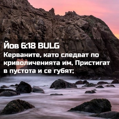Picture 02 - Йов 6:18 BULG - Керваните, като следват по - Bible Verse Picture