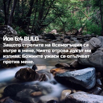 Picture 02 - Йов 6:4 BULG - Защото стрелите на - Bible Verse Picture