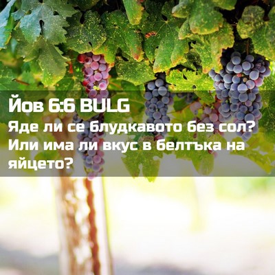 Picture 02 - Йов 6:6 BULG - Яде ли се блудкавото без - Bible Verse Picture