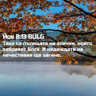 Picture 02 - Йов 8:13 BULG - Така са пътищата на всички, - Bible Verse Picture