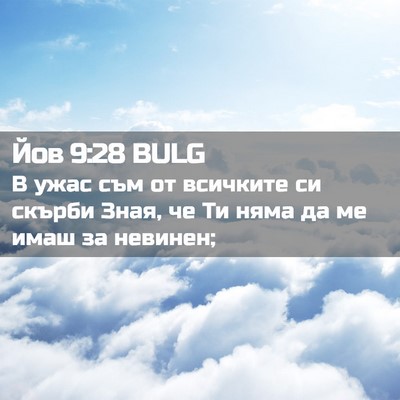 Picture 02 - Йов 9:28 BULG - В ужас съм от всичките си - Bible Verse Picture