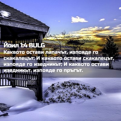 Picture 02 - Йоил 1:4 BULG - Каквото остави лапачът, - Bible Verse Picture