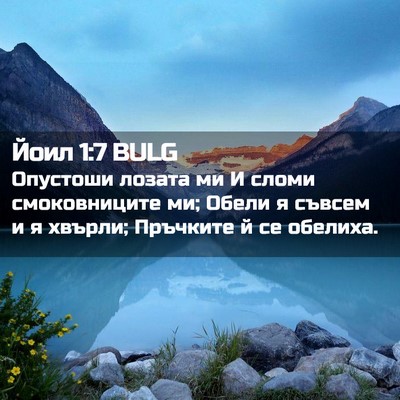 Picture 02 - Йоил 1:7 BULG - Опустоши лозата ми И сломи - Bible Verse Picture