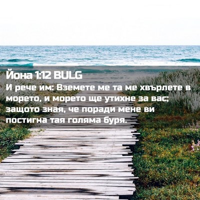 Picture 02 - Йона 1:12 BULG - И рече им: Вземете ме та ме - Bible Verse Picture