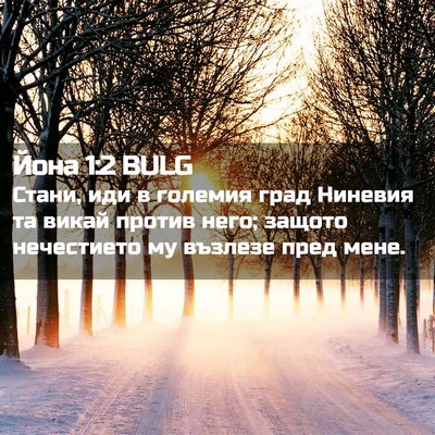 Picture 02 - Йона 1:2 BULG - Стани, иди в големия град - Bible Verse Picture