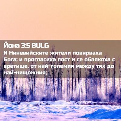 Picture 02 - Йона 3:5 BULG - И Ниневийските жители - Bible Verse Picture