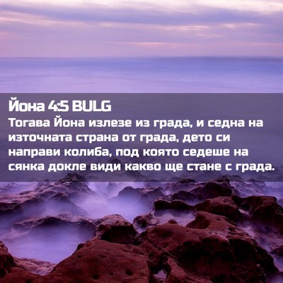 Picture 02 - Йона 4:5 BULG - Тогава Йона излезе из - Bible Verse Picture