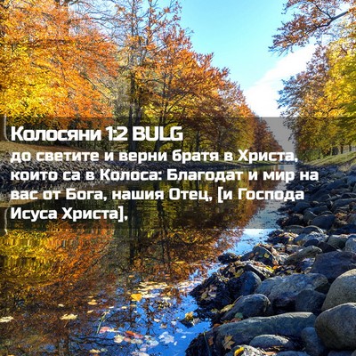 Picture 02 - Колосяни 1:2 BULG - до светите и верни братя в - Bible Verse Picture