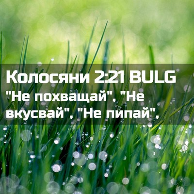 Picture 02 - Колосяни 2:21 BULG - 
