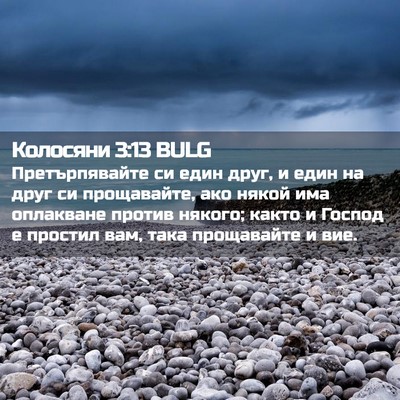 Picture 02 - Колосяни 3:13 BULG - Претърпявайте си един - Bible Verse Picture