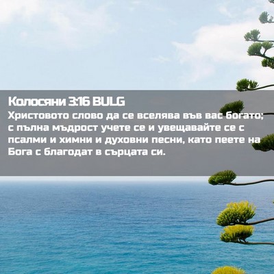 Picture 02 - Колосяни 3:16 BULG - Христовото слово да се - Bible Verse Picture