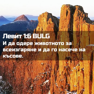 Picture 02 - Левит 1:6 BULG - И да одере животното за - Bible Verse Picture