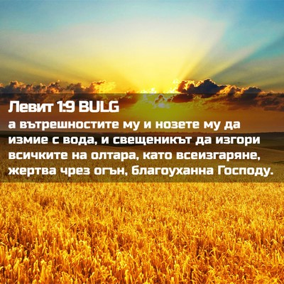 Picture 02 - Левит 1:9 BULG - а вътрешностите му и - Bible Verse Picture