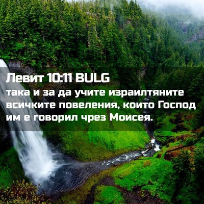 Picture 02 - Левит 10:11 BULG - така и за да учите - Bible Verse Picture