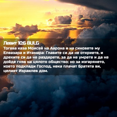 Picture 02 - Левит 10:6 BULG - Тогава каза Моисей на - Bible Verse Picture