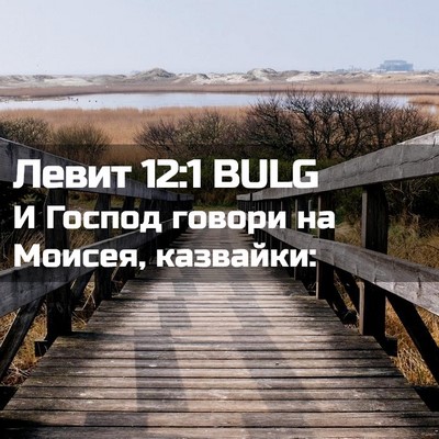 Picture 02 - Левит 12:1 BULG - И Господ говори на Моисея, - Bible Verse Picture