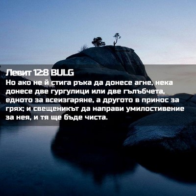 Picture 02 - Левит 12:8 BULG - Но ако не й стига ръка да - Bible Verse Picture