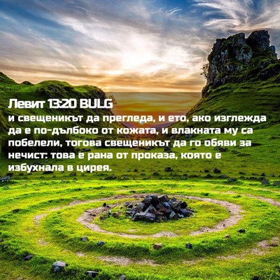 Picture 02 - Левит 13:20 BULG - и свещеникът да прегледа, и - Bible Verse Picture