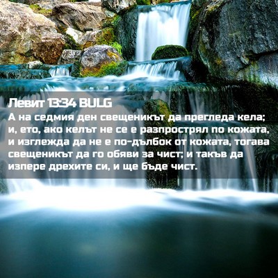 Picture 02 - Левит 13:34 BULG - А на седмия ден свещеникът - Bible Verse Picture