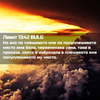 Picture 02 - Левит 13:42 BULG - Но ако по плешивото или по - Bible Verse Picture