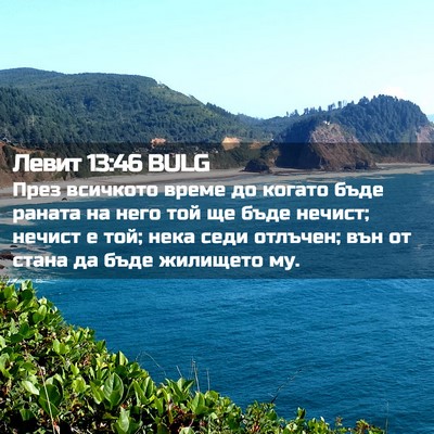 Picture 02 - Левит 13:46 BULG - През всичкото време до - Bible Verse Picture