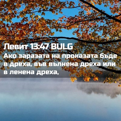 Picture 02 - Левит 13:47 BULG - Ако заразата на проказата - Bible Verse Picture