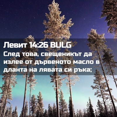 Picture 02 - Левит 14:26 BULG - След това, свещеникът да - Bible Verse Picture