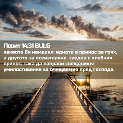 Picture 02 - Левит 14:31 BULG - каквото би намерил: едното - Bible Verse Picture