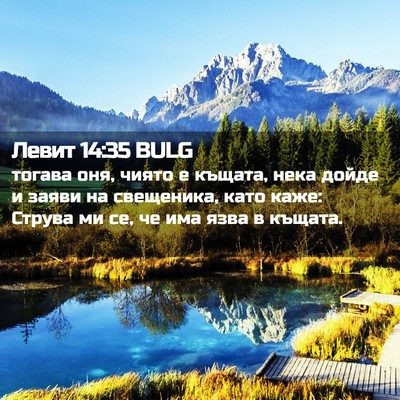 Picture 02 - Левит 14:35 BULG - тогава оня, чиято е къщата, - Bible Verse Picture