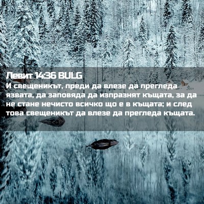 Picture 02 - Левит 14:36 BULG - И свещеникът, преди да - Bible Verse Picture