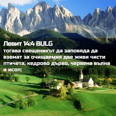 Picture 02 - Левит 14:4 BULG - тогава свещеникът да - Bible Verse Picture
