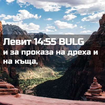 Picture 02 - Левит 14:55 BULG - и за проказа на дреха и на - Bible Verse Picture