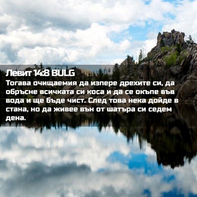 Picture 02 - Левит 14:8 BULG - Тогава очищаемия да изпере - Bible Verse Picture