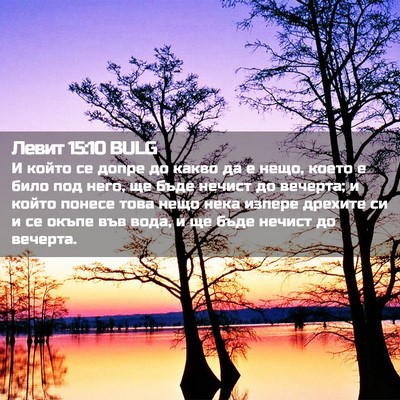 Picture 02 - Левит 15:10 BULG - И който се допре до какво - Bible Verse Picture
