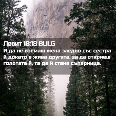 Picture 02 - Левит 18:18 BULG - И да не вземаш жена заедно - Bible Verse Picture