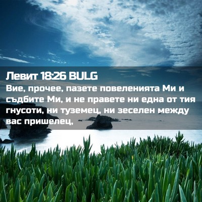 Picture 02 - Левит 18:26 BULG - Вие, прочее, пазете - Bible Verse Picture