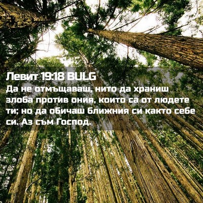 Picture 02 - Левит 19:18 BULG - Да не отмъщаваш, нито да - Bible Verse Picture