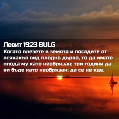 Picture 02 - Левит 19:23 BULG - Когато влезете в земята и - Bible Verse Picture
