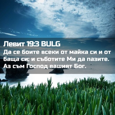 Picture 02 - Левит 19:3 BULG - Да се боите всеки от майка - Bible Verse Picture