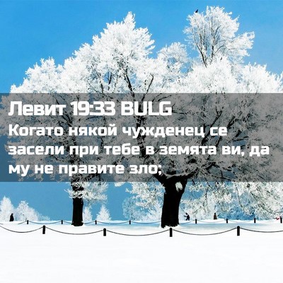 Picture 02 - Левит 19:33 BULG - Когато някой чужденец се - Bible Verse Picture