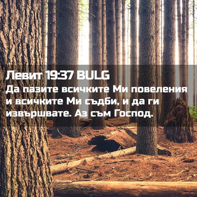 Picture 02 - Левит 19:37 BULG - Да пазите всичките Ми - Bible Verse Picture