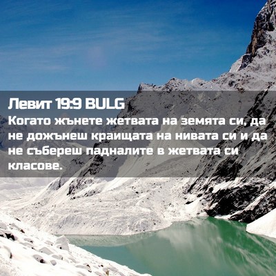 Picture 02 - Левит 19:9 BULG - Когато жънете жетвата на - Bible Verse Picture