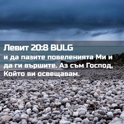 Picture 02 - Левит 20:8 BULG - и да пазите повеленията Ми - Bible Verse Picture