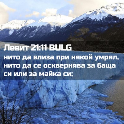 Picture 02 - Левит 21:11 BULG - нито да влиза при някой - Bible Verse Picture