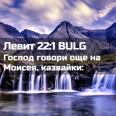 Picture 02 - Левит 22:1 BULG - Господ говори още на - Bible Verse Picture