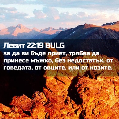 Picture 02 - Левит 22:19 BULG - за да ви бъде приет, трябва - Bible Verse Picture