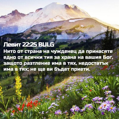 Picture 02 - Левит 22:25 BULG - Нито от страна на чужденец - Bible Verse Picture