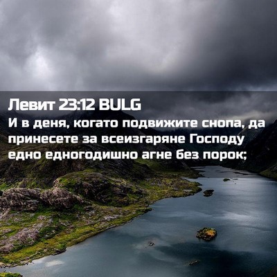 Picture 02 - Левит 23:12 BULG - И в деня, когато подвижите - Bible Verse Picture