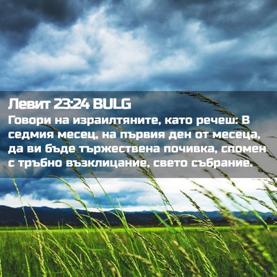 Picture 02 - Левит 23:24 BULG - Говори на израилтяните, - Bible Verse Picture